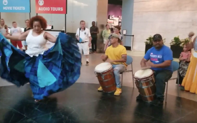 Let your skirt tell the story: a dance from Puerto Rico featuring skirt and drums